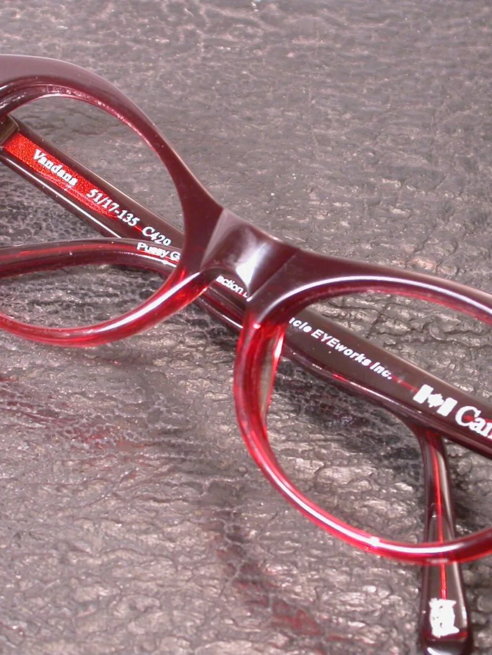 Spectacle Eyeworks Vandana Bright Red Clear Eyeglasses Frames Made in Canada
